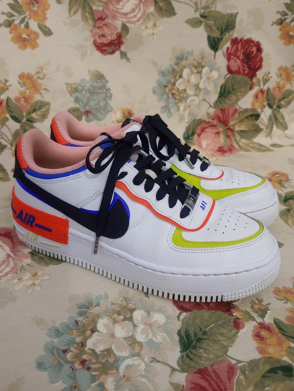Nike Air Force 1 Shadow Sneakers White Multi Women's 9.5 - Picture 8 of 16